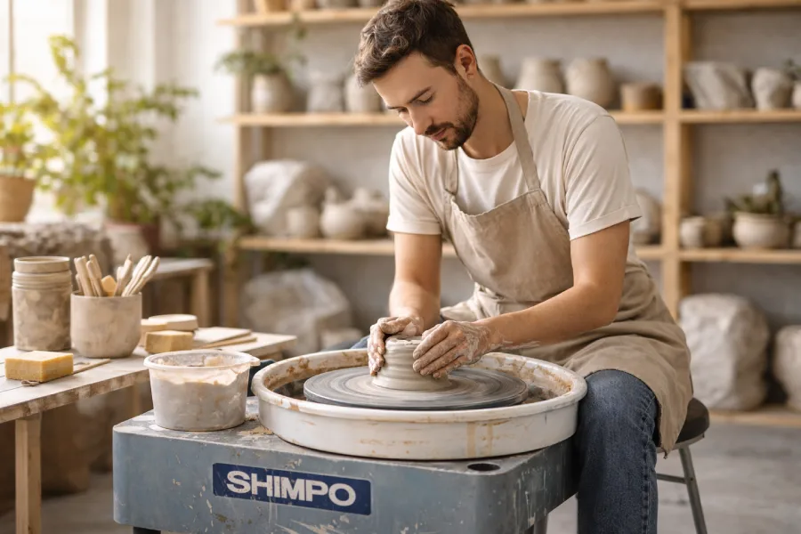 Tour de potier Shimpo d'occasion en bon état